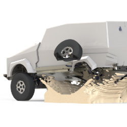 Mine blast simulation